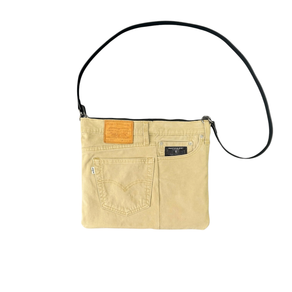 BEIGE DENIM POUCH